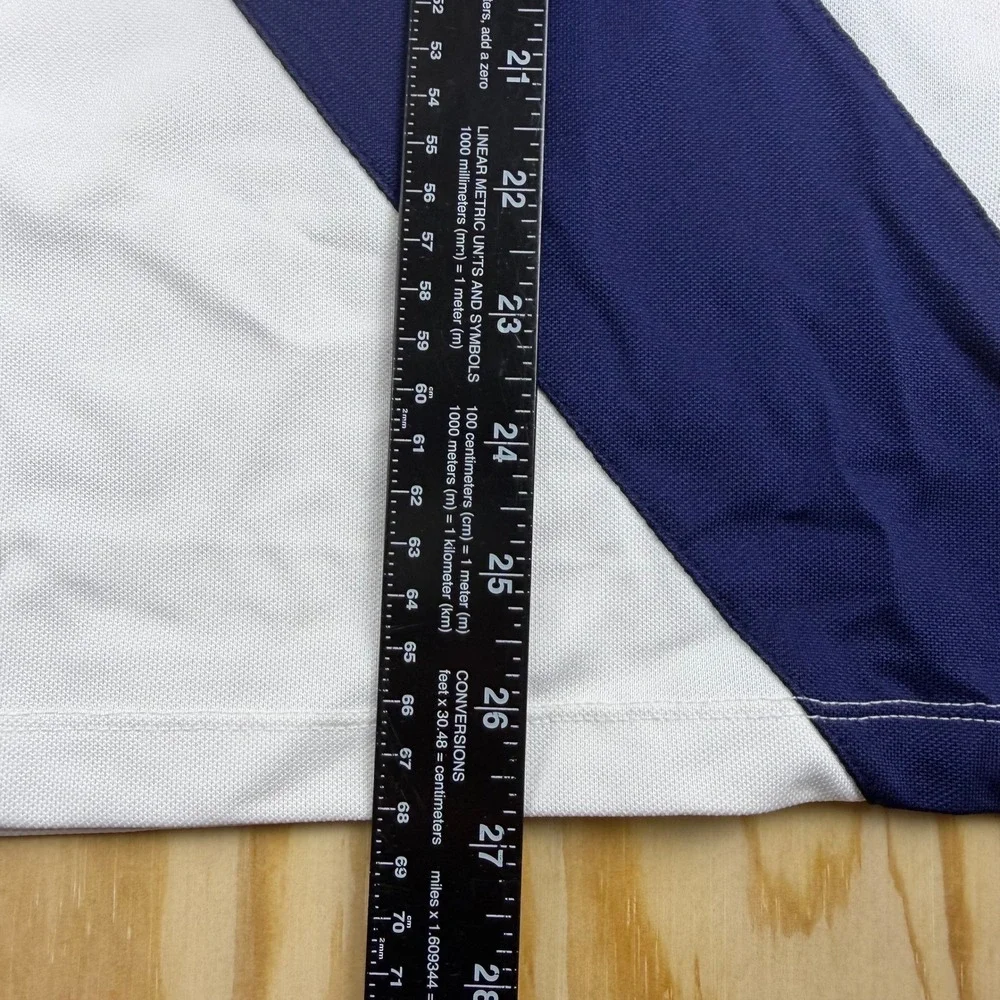 Polo Ralph Lauren Performance Mens Large White Navy Sash Big Pony Polo Shirt